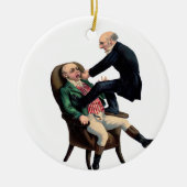 kerstdecoratie tandheelkundig kantoor keramisch ornament (Voorkant)