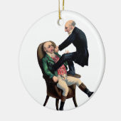 kerstdecoratie tandheelkundig kantoor keramisch ornament (Links)