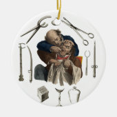 kerstdecoratie tandheelkundig kantoor keramisch ornament (Voorkant)