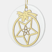 Kerstdecoratie te schorsen keramisch ornament (Links)