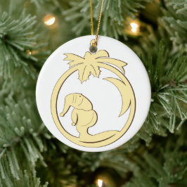 Kerstdecoratie te schorsen keramisch ornament
