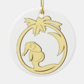 Kerstdecoratie te schorsen keramisch ornament (Voorkant)