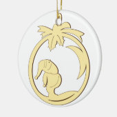 Kerstdecoratie te schorsen keramisch ornament (Links)