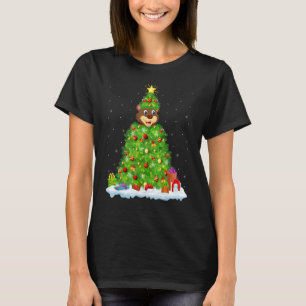 Kerstdecoratie verlicht kerstboom voor kerstmis Be T-shirt
