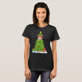 Kerstdecoratie verlicht Kerstmis met Kerstmis T-shirt (Voorkant volledig)
