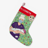 Kerstdecoratie verpleegpost kleine kerstsok (Voorkant (Hangend))