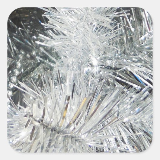 kerstdecoratie vierkante sticker (Voorkant)