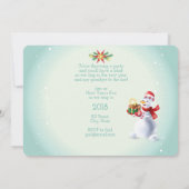 Kerstdecoratie Winter Fairy Tale Snowman Kaart (Achterkant)