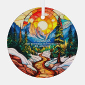 Kerstdecoratie Yosemite California Adventure Hike Glas Ornament (Achterkant)