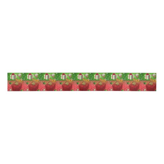 Kerstdecoratief lint, Elf Grosgrain Lint (Voorkant)
