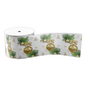 Kerstdecoratief lint, goudzalen grosgrain lint (Spoel)