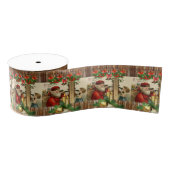 kerstdecoratief lint,  grosgrain lint (Spoel)
