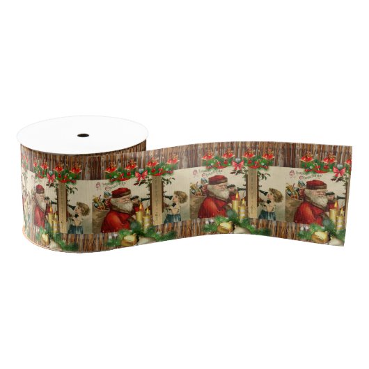 kerstdecoratief lint,  grosgrain lint (Spoel)