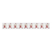 Kerstdecoratief lint, Kerstman Grosgrain Lint (Voorkant)