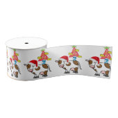 Kerstdecoratief lint, Koe Pet Melkkaas Grosgrain Lint (Spoel)