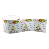 kerstdecoratief lint, pinguïn grosgrain lint (Spoel)