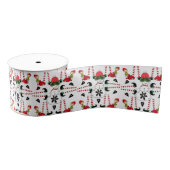 Kerstdecoratief lint, Snowman Elf Grosgrain Lint (Spoel)