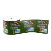 kerstdecoratief lint, vrolijk kerstfeest grosgrain lint (Spoel)