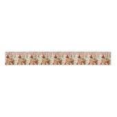 kerstdecoratief lint, vrolijk kerstfeest grosgrain lint (Voorkant)