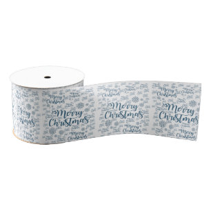 kerstdecoratief lint, vrolijk kerstfeest grosgrain lint