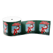 kerstdecoratief lint, vrolijk kerstfeest grosgrain lint (Spoel)