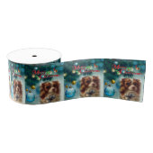 kerstdecoratief lint, vrolijk kerstfeest grosgrain lint (Spoel)