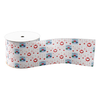 kerstdecoratief lint, vrolijk kerstfeest grosgrain lint