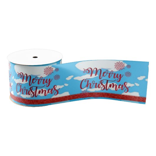 kerstdecoratief lint, vrolijk kerstfeest grosgrain lint (Spoel)