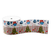 kerstdecoratief lint, vrolijk kerstfeest grosgrain lint (Spoel)