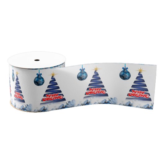 kerstdecoratief lint, vrolijk kerstfeest grosgrain lint (Spoel)
