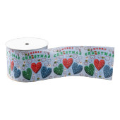 kerstdecoratief lint, vrolijk kerstfeest grosgrain lint (Spoel)