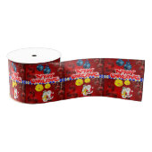 kerstdecoratief lint, vrolijk kerstfeest grosgrain lint (Spoel)