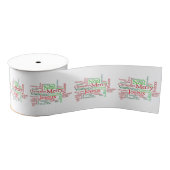 kerstdecoratief lint, vrolijk kerstfeest grosgrain lint (Spoel)