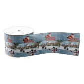 kerstdecoratief lint, vrolijk kerstfeest grosgrain lint (Spoel)