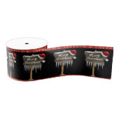 kerstdecoratief lint, vrolijk kerstfeest grosgrain lint (Spoel)