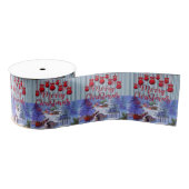 kerstdecoratief lint, vrolijk kerstfeest grosgrain lint (Spoel)