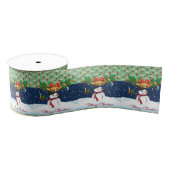 kerstdecoratief lint, vrolijk kerstfeest grosgrain lint (Spoel)