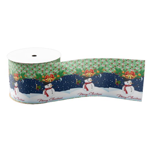 kerstdecoratief lint, vrolijk kerstfeest grosgrain lint (Spoel)