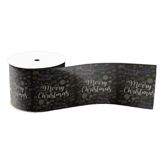 kerstdecoratief lint, vrolijk kerstfeest grosgrain lint (Spoel)