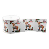kerstdecoratief lint, vrolijk kerstfeest grosgrain lint (Spoel)
