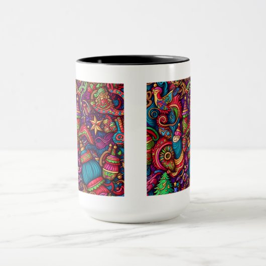 Kerstdecoratief Mok, 15 oz Mok (Midden)