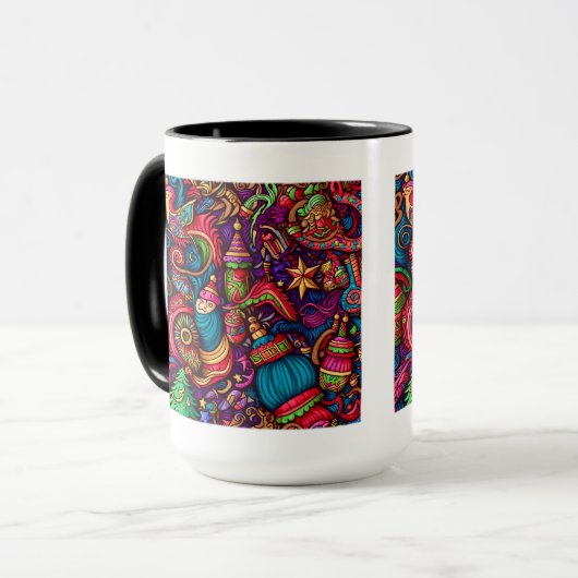 Kerstdecoratief Mok, 15 oz Mok (Voorkant links)