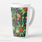 Kerstdecoratief patroonlatte Mok (Rechterhoek)