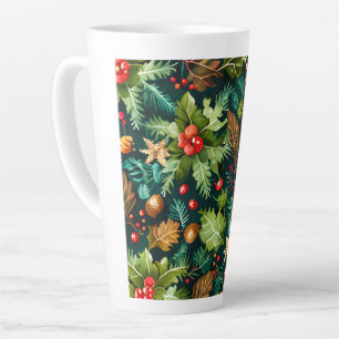 Kerstdecoratief patroonlatte Mok