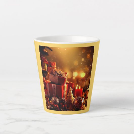 Kerstdecoraties 3 latte mok (Voorkant)