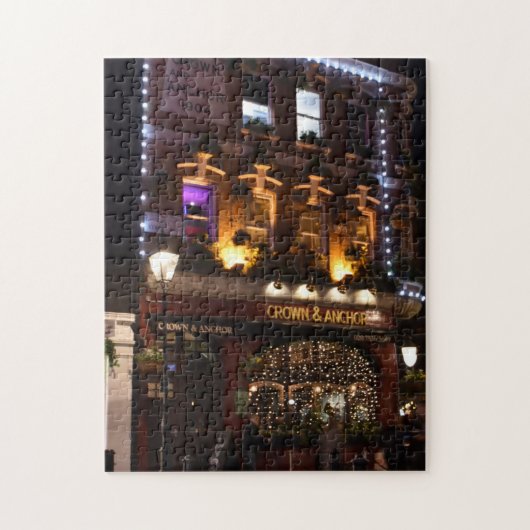 kerstdecoraties, Covent Garden Pub, Londen Legpuzzel (Verticaal)