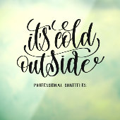 Kerstdecoraties het is koud buiten raamsticker (Vel 3)