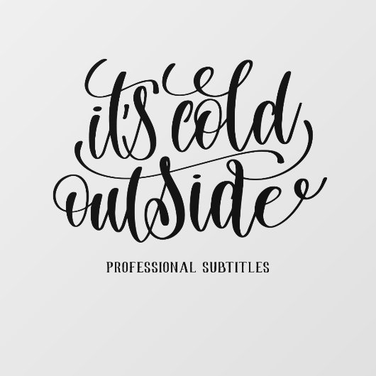 Kerstdecoraties het is koud buiten raamsticker (Vel)