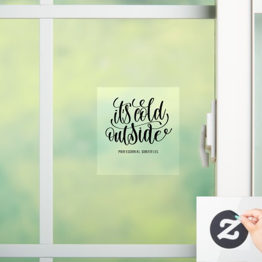 Kerstdecoraties het is koud buiten raamsticker (Huis)