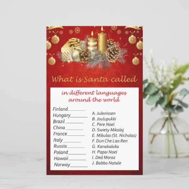 Kerstdecoraties Kerstmis over de hele wereld (Staand voorkant)